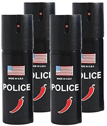 4 X Spray POLICE paralizant de buzunar cu Chilli