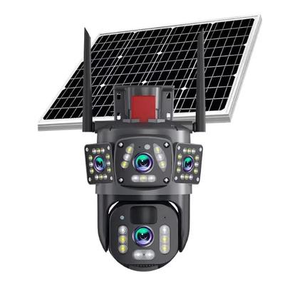 Camera de Supraveghere 4G Panoramica cu panou solar doua Lentile Full HD PTZ Zoom 10X Night Vision