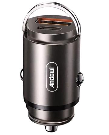 Incarcator auto Andowl Q DC310 de 50W cu incarcare rapida USB 3.0 si alimentare tip C
