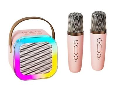 Boxa portabila karaoke K12 cu 2 microfoane incluse
