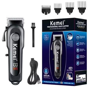 Masina de tuns Kemei KM 1132 cu afisaj digital si accesorii