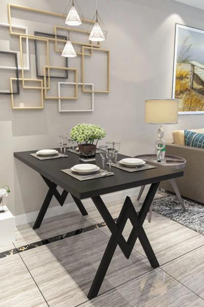 Masa bucatarie  texturata, negru,120x80x75 cm, 30410