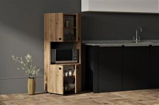 Dulap din pal, Beny Homs, nuc, 140 x 60 x 31.4 cm