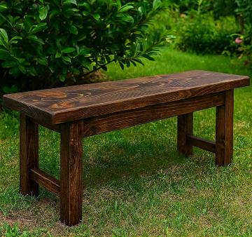 Banca gradina Floria, din lemn natur, 100 cm