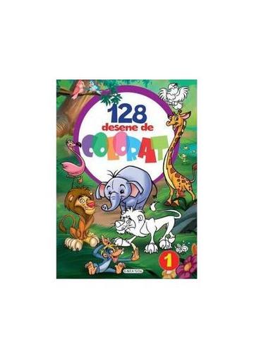 128 desene de colorat 1 - Paperback brosat - *** - Girasol