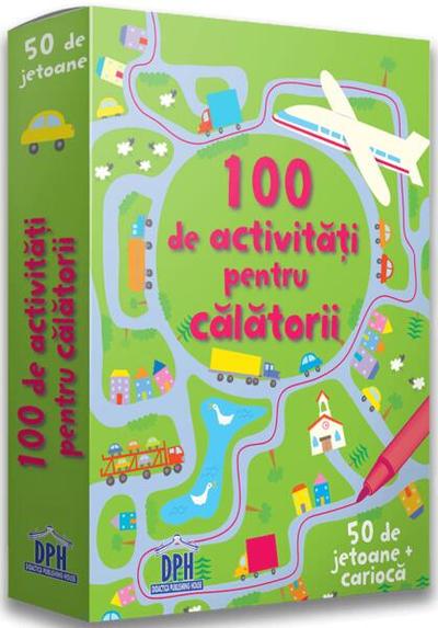 100 de activități pentru călătorii. 50 de jetoane + cariocă - Paperback - *** - Didactica Publishing House