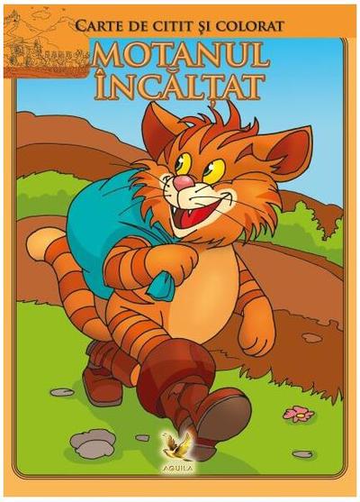 Motanul încălțat. Carte de citit și colorat - Paperback - *** - Aquila
