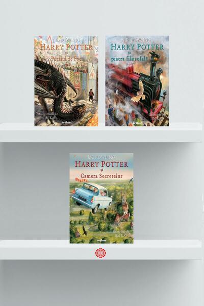 Pachet Harry Potter | Ediție ilustrată (Incomplet) - Hardcover - J.K. Rowling - Arthur