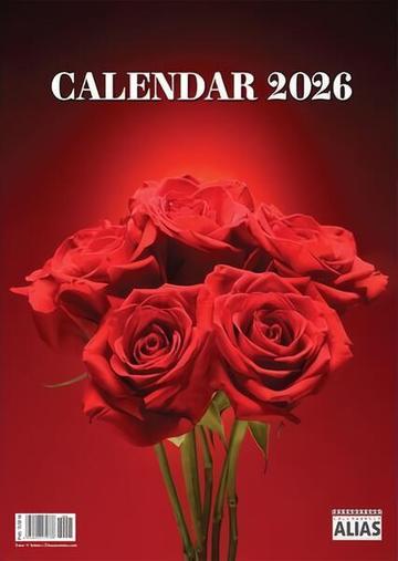 Calendar de perete cu Trandafiri 2026, 6 file - ***
