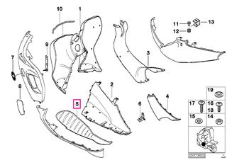 Distance rubber, left