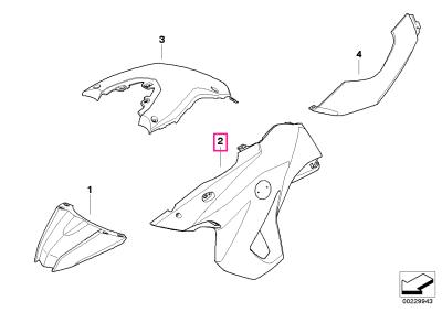 Lateral trim panel front right ICEBERG-SILVER
