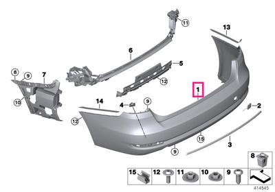 Panel, bumper, primed, rear ZWEIFL./BASIS
