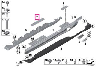 Front left entrance cover MINI