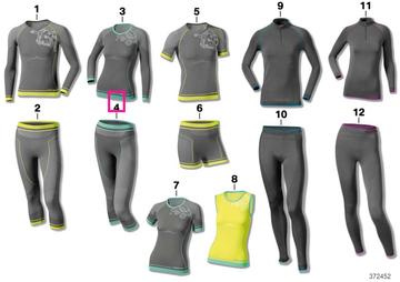 3/4 trousers fct.underwear, ladies, grey L