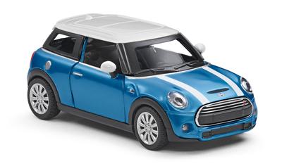 Miniatura Mini Cooper S Pull Back F56, Albastru - 1:36