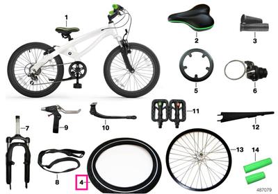 BMW tyre Innova 20x2.25 BLACK/WHITE