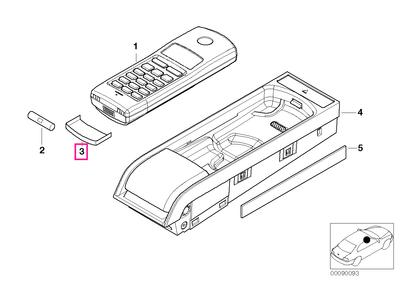 Battery cover, keypad handset SIEMENS BIT II