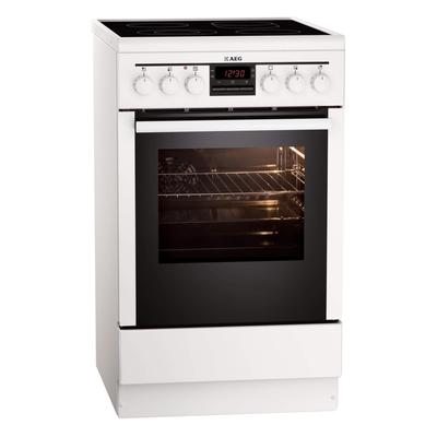 Aragaz AEG 47095VD-WN, Electric, 4 Zone de gatit, Grill, 60 cm, Alb