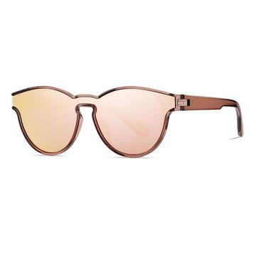Ochelari de soare dama polarizati, rotunzi, protectie UV, TR7545, Crem, ES05796