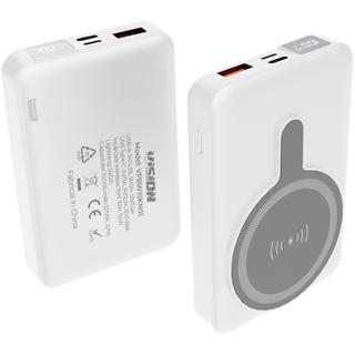 Acumulator portabil Vision Touch, Magnetic Holder, incarcare wireless, PD, QC, Qi, Type-C, 10.000 mAh, 37Wh, alb, VPBW10KN01