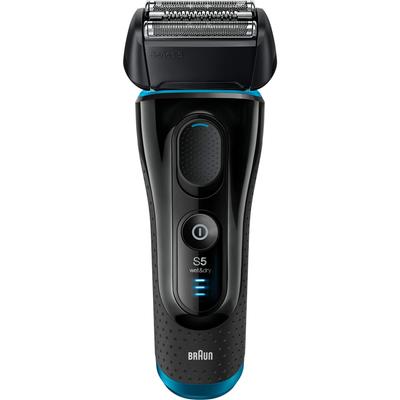 Aparat de ras Braun 5140s, Acumulator, Cap barbierit cu 3 lame, Umed/Uscat, Negru/Albastru