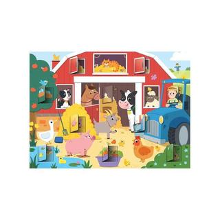 Puzzle cu surprize - Distractie la ferma (20 piese)