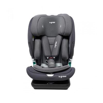 Scaun auto I-size U-Grow Goldfix Plus, isofix, 76-150 cm (9-36 kg), boxa bluetooth, gri
