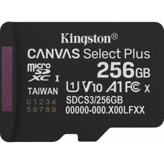 Card de memorie MicroSDXC Kingston Canvas Select Plus, 256 GB, Fara adaptor