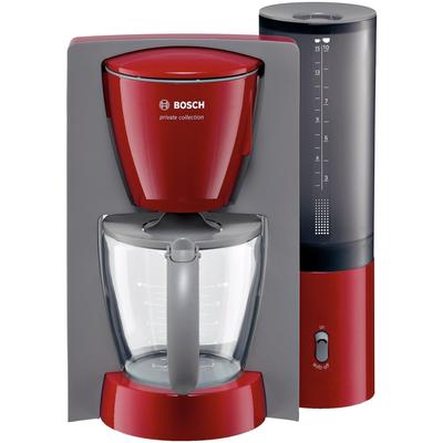 Cafetiera Bosch TKA6034, 1100 W, 1.25 l, 15 cesti, Gri/Rosu