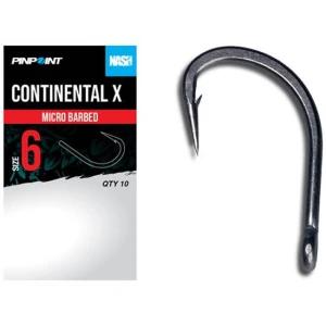 Carlige Nash Continental X Size 4, 10buc/pac