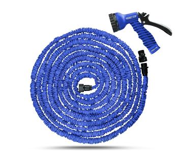 Furtun extensibil pentru gradina 15 m cu pistol de udat albastru