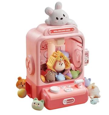 Mini masina de prins jucarii culoare roz accesorii incluse