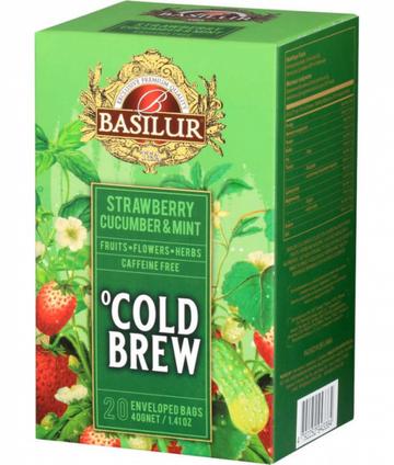 Basilur Brew Capsuni, Castraveti si Menta Ceai rece 20 plicuri